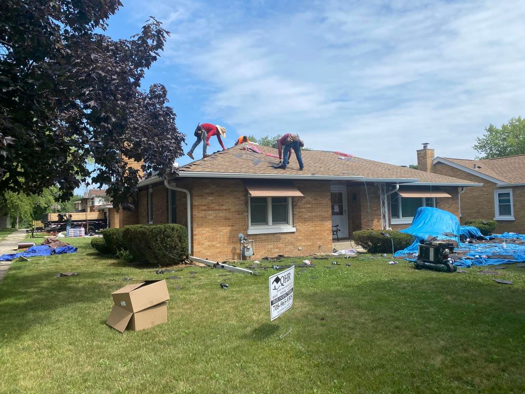 "roof replacement due to hail damage in Illinois"
